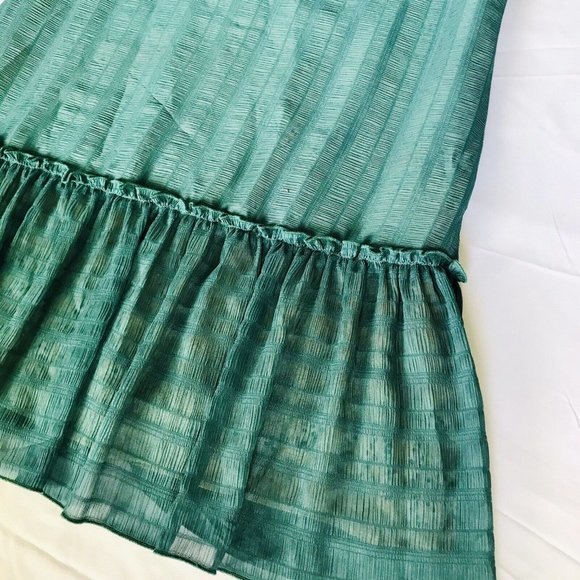 Free People Emerald Green Crochet Dress‎ Size Small Boho - Picture 3 of 7